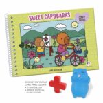 SWEET CAPYBARAS Livro Para Colorir CAPA DURA + MINI SQUISH * BRINDE ESPECIAL (escolha o seu brinde)